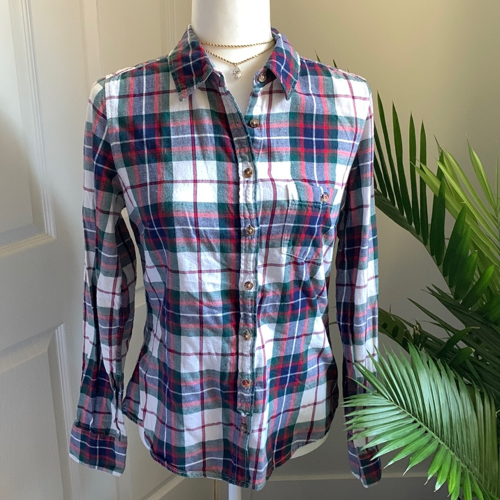 Women H&M Flannel Button up